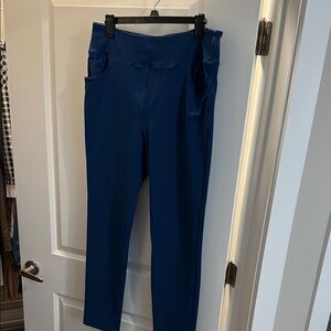 Blue High-Waisted Leggings For Professionals